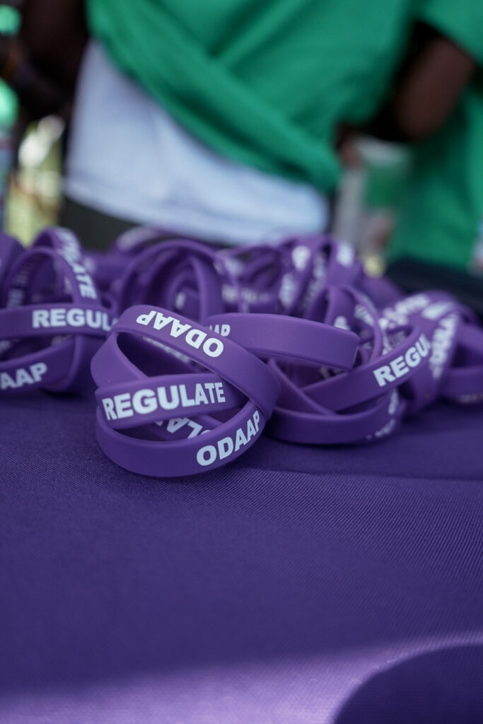 Purple ODAAP wristbands